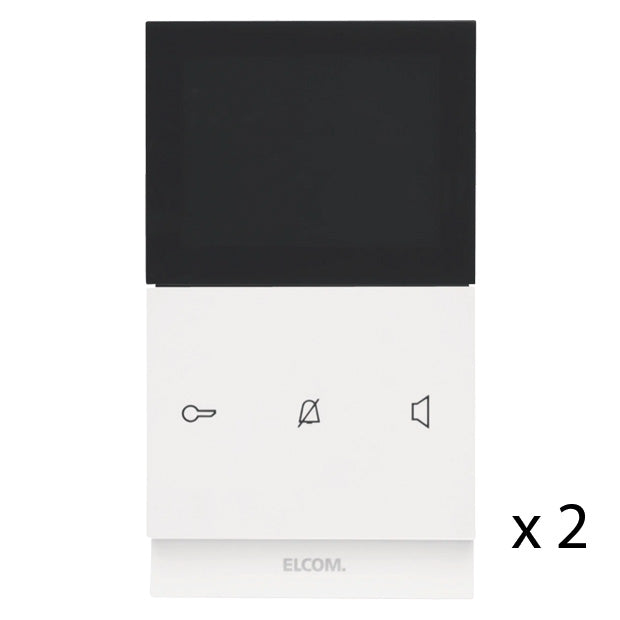 Video ELCOM Zweifamilienpaket Color 2 Draht