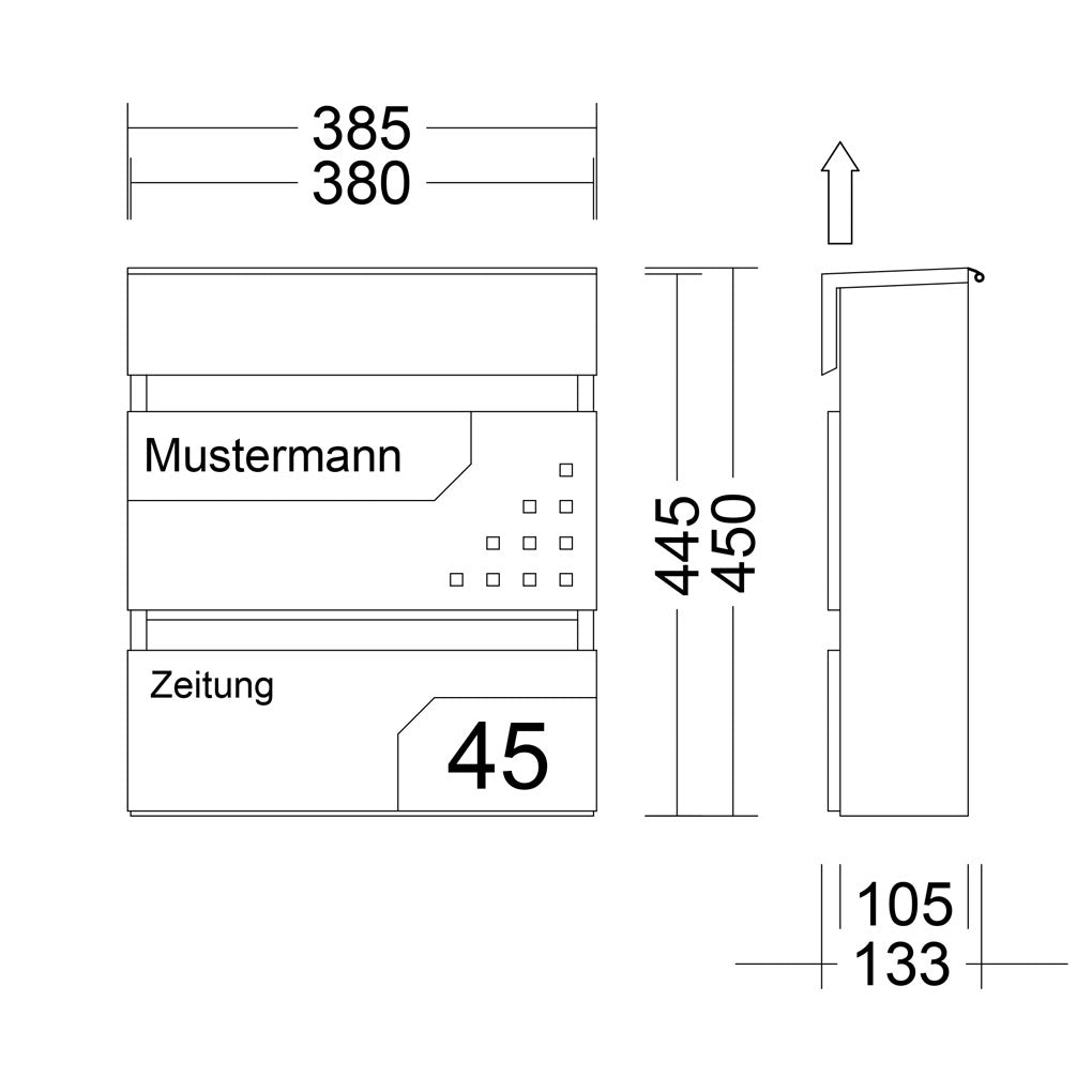 Briefkasten Echo Moosgrün