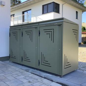 Mülltonnenbox 240 L – RAL Farbe nach Wahl* Feinstruktur matt – 1-fach