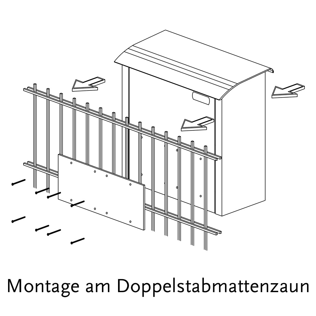 Briefkasten 10.24 (Toplader-Briefkasten mit Frontalhalterung in Farbe nach Wahl oder Edelstahl geschliffen)