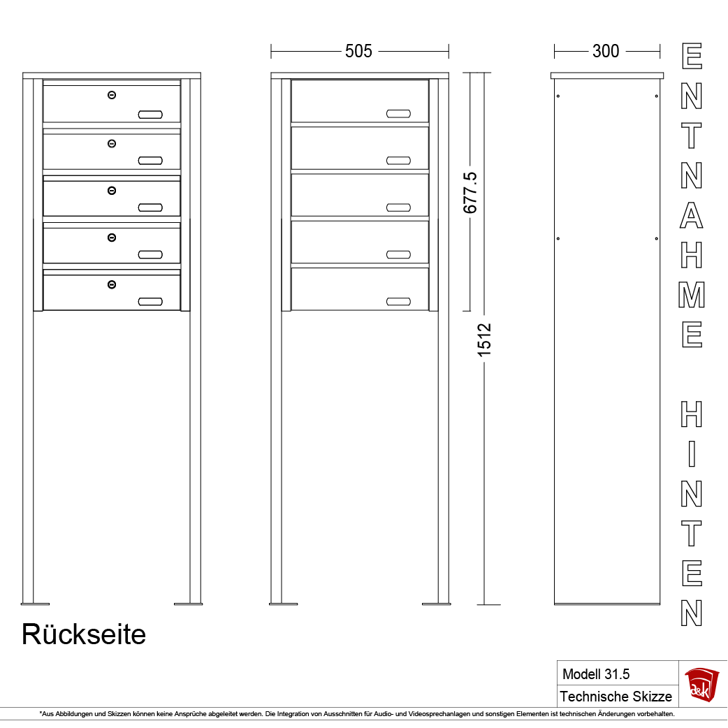 Standbriefkasten 31.5
