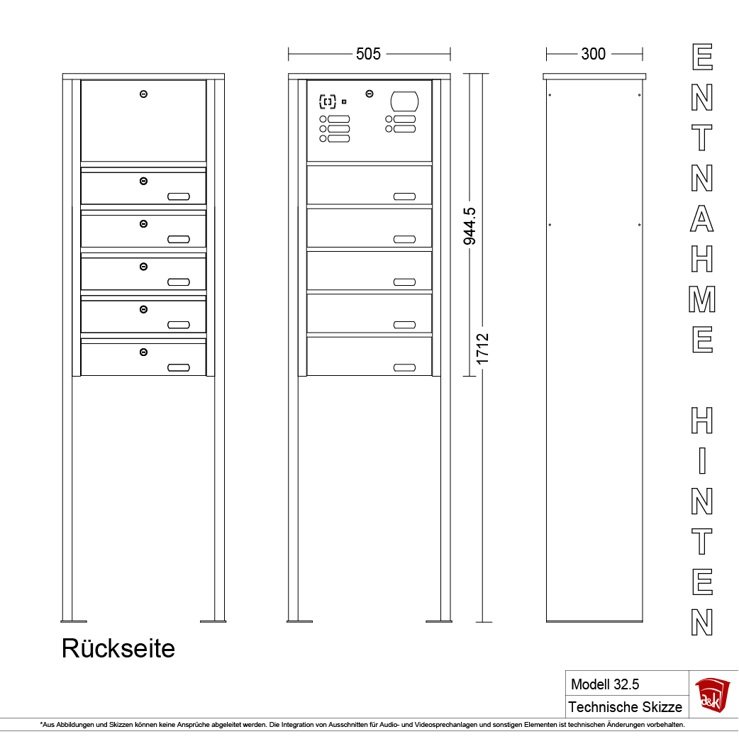 Standbriefkasten 32.5