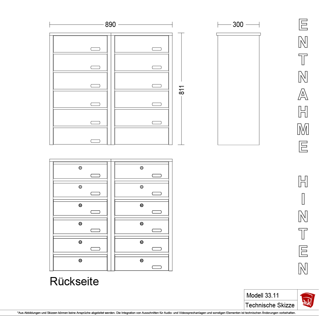 Briefkastenanlage 33.11