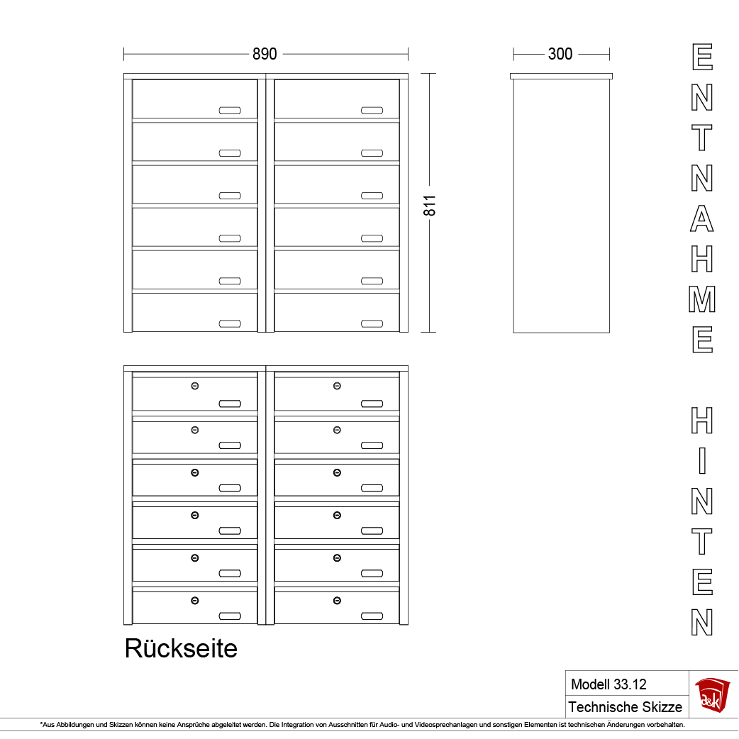 Briefkastenanlage 33.12