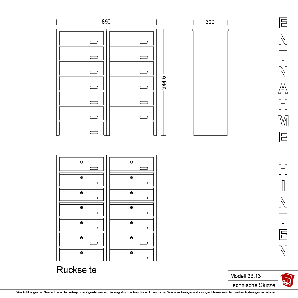 Briefkastenanlage 33.13