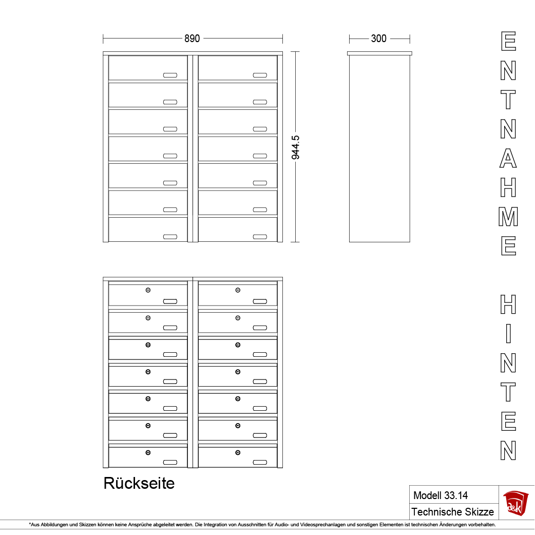 Briefkastenanlage 33.14