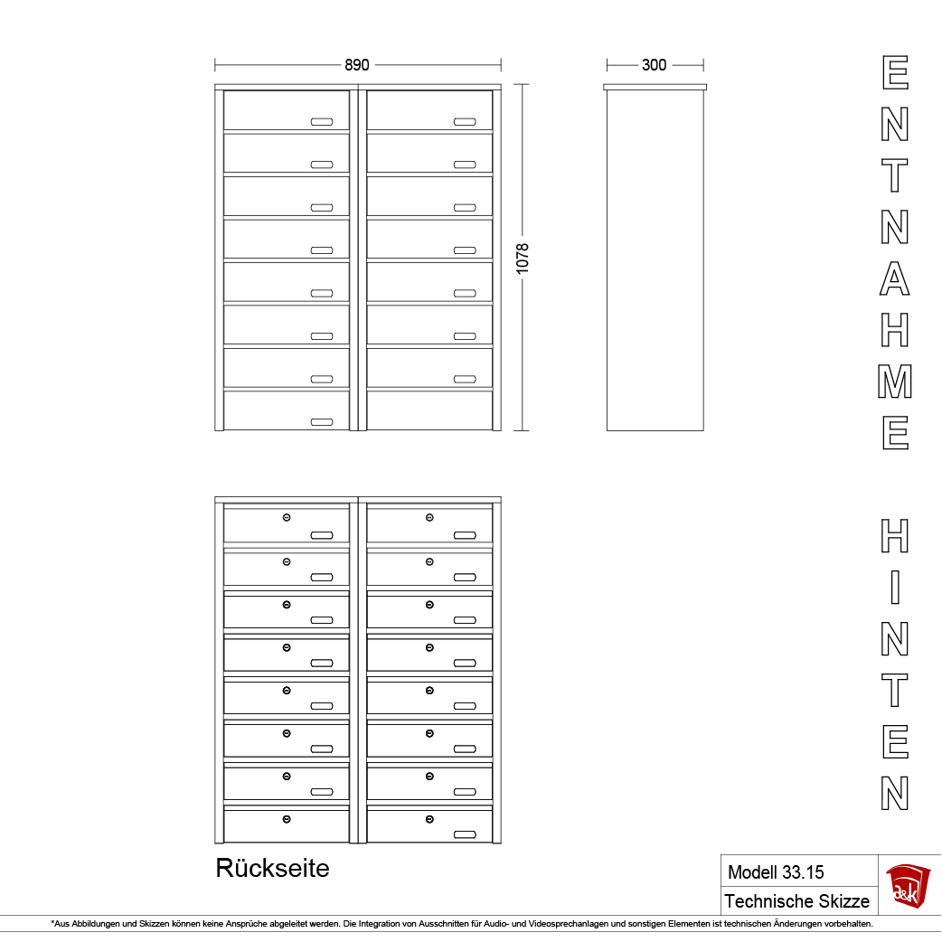Briefkastenanlage 33.15