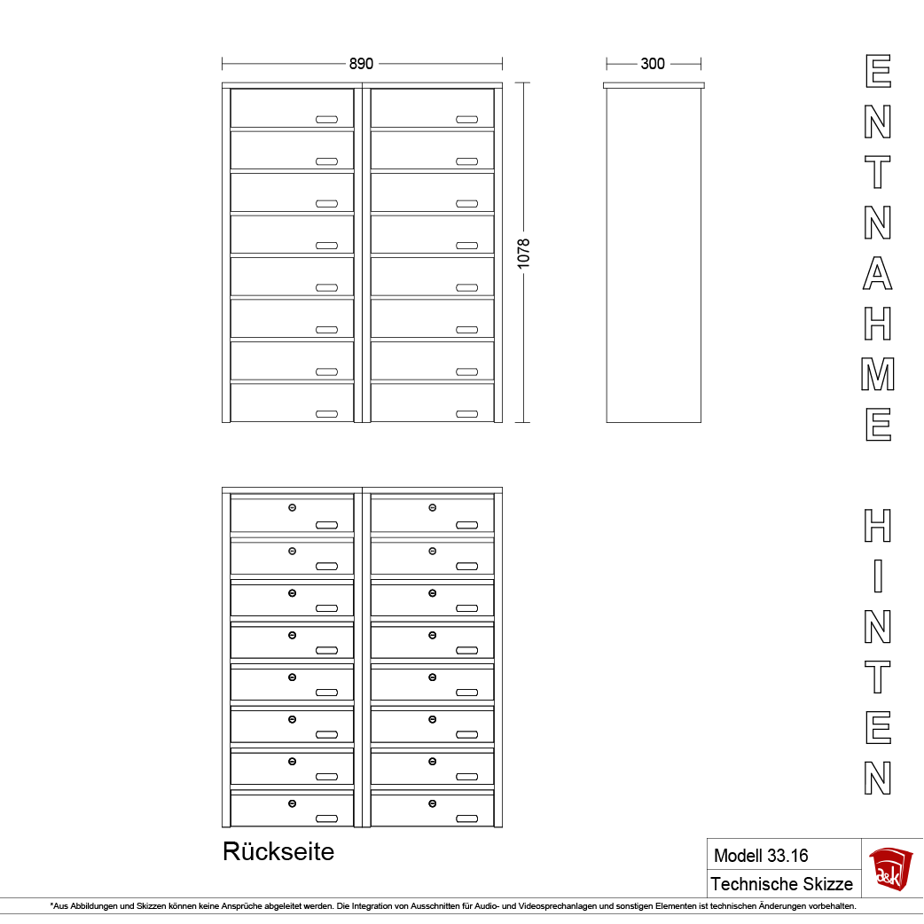 Briefkastenanlage 33.16