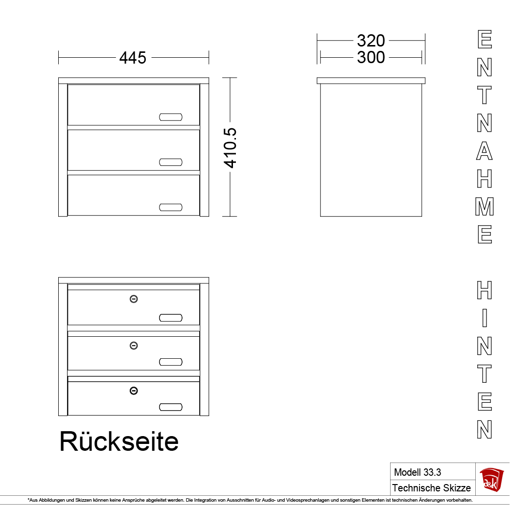 Briefkastenanlage 33.3