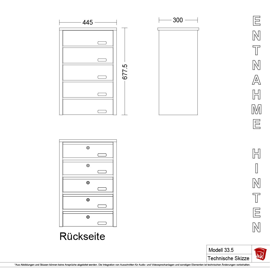 Briefkastenanlage 33.5