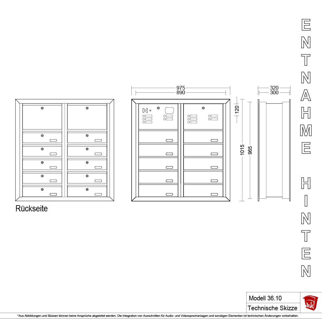 Mauerbriefkasten 36.10