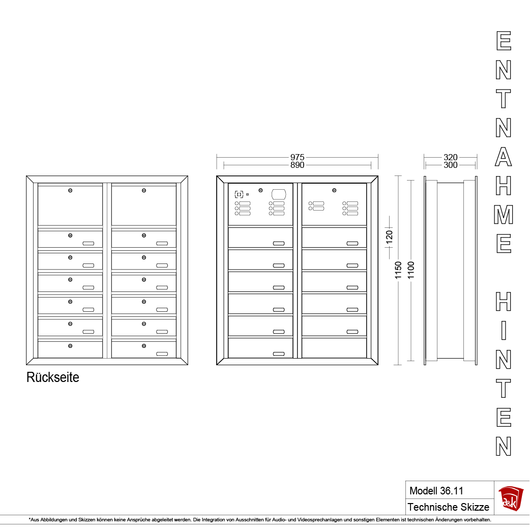 Mauerbriefkasten 36.11
