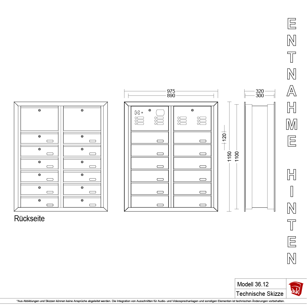 Mauerbriefkasten 36.12