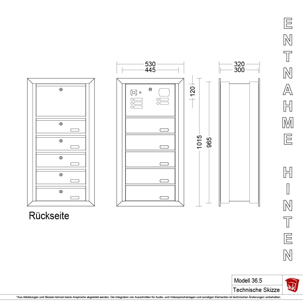 Mauerbriefkasten 36.5