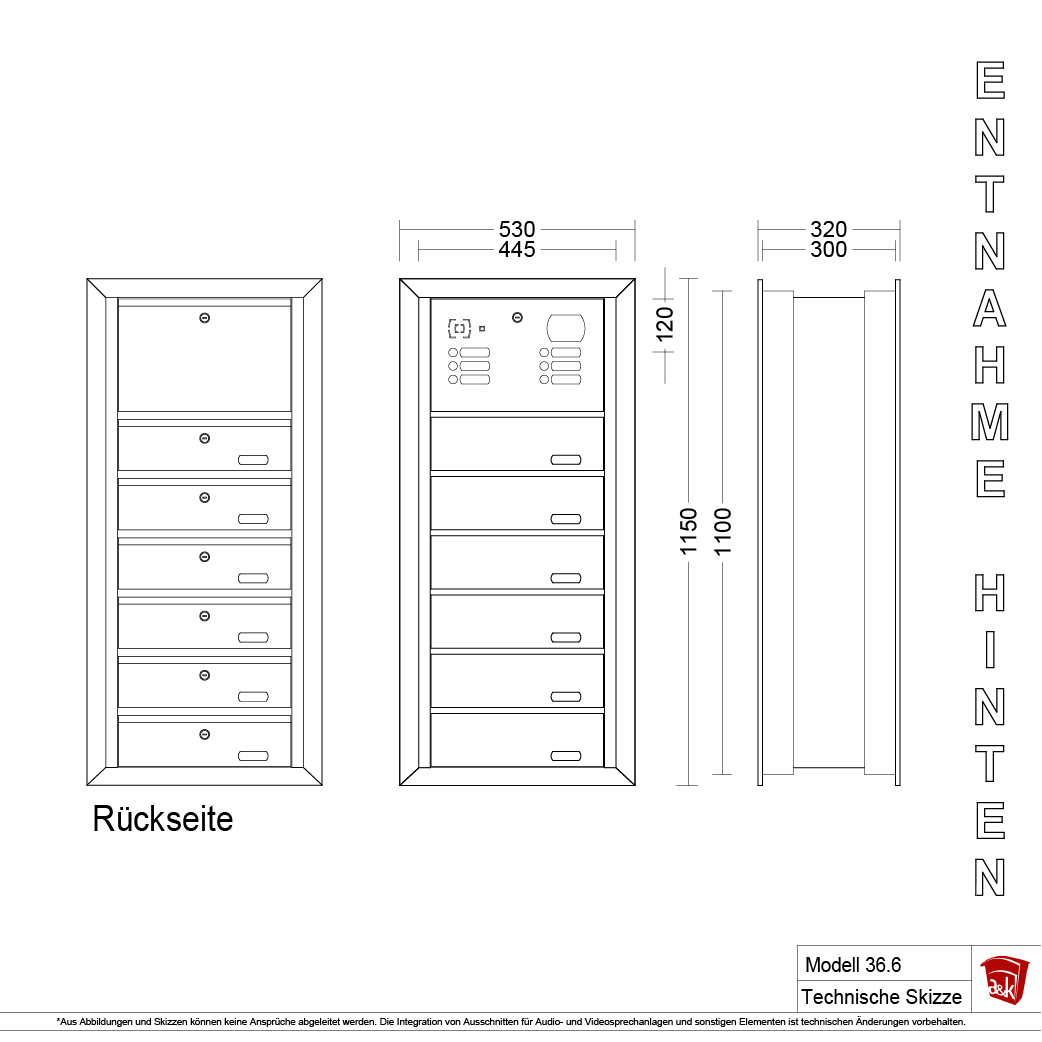 Mauerbriefkasten 36.6