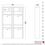 Briefkastenanlage 54.4Z Hochformat