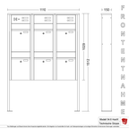 Briefkastenanlage 54.6 Hochformat