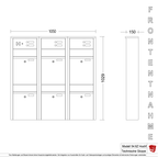 Briefkastenanlage 54.6Z Hochformat
