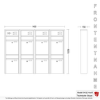 Briefkastenanlage 54.8Z Hochformat