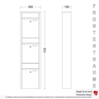 Briefkastenanlage 55.3Z Hochformat