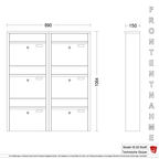 Briefkastenanlage 55.6Z Breitformat