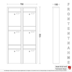 Briefkastenanlage 55.6Z Hochformat