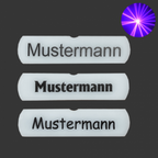 Beschriftung: 1 Namensschild