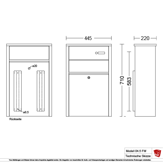 Firmenbriefkasten 04.5FW