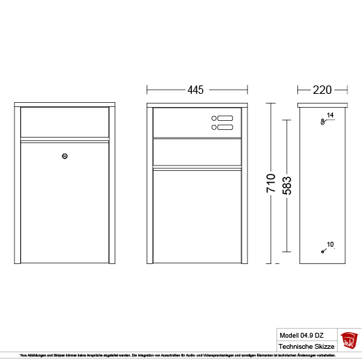 Firmenbriefkasten 04.9DZ