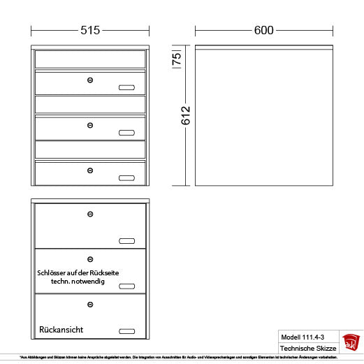 Briefkasten Modell 111.4-3