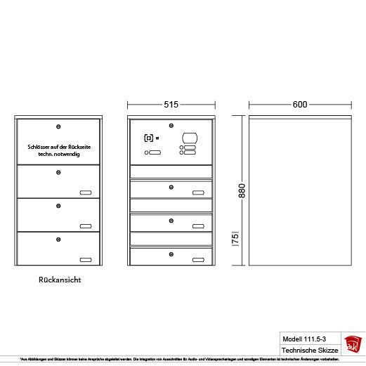 Briefkasten Modell 111.5-3