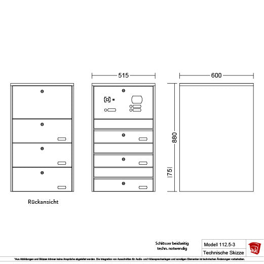 Briefkasten Modell 112.5-3