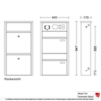 Durchwurfbriefkasten 16.8