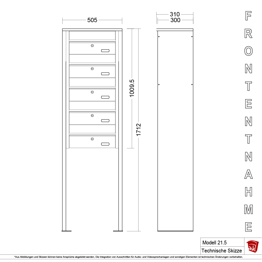 Standbriefkasten 21.5