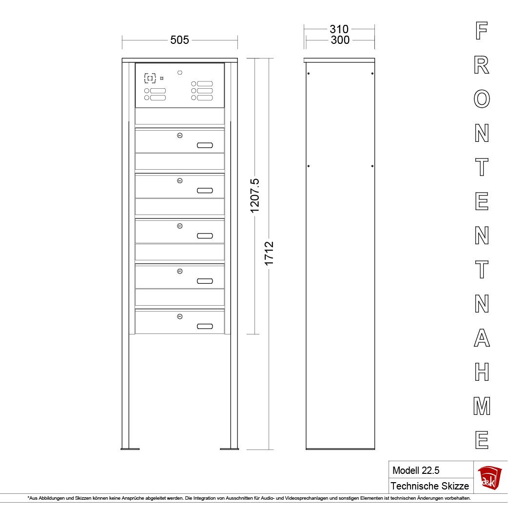 Standbriefkasten 22.5