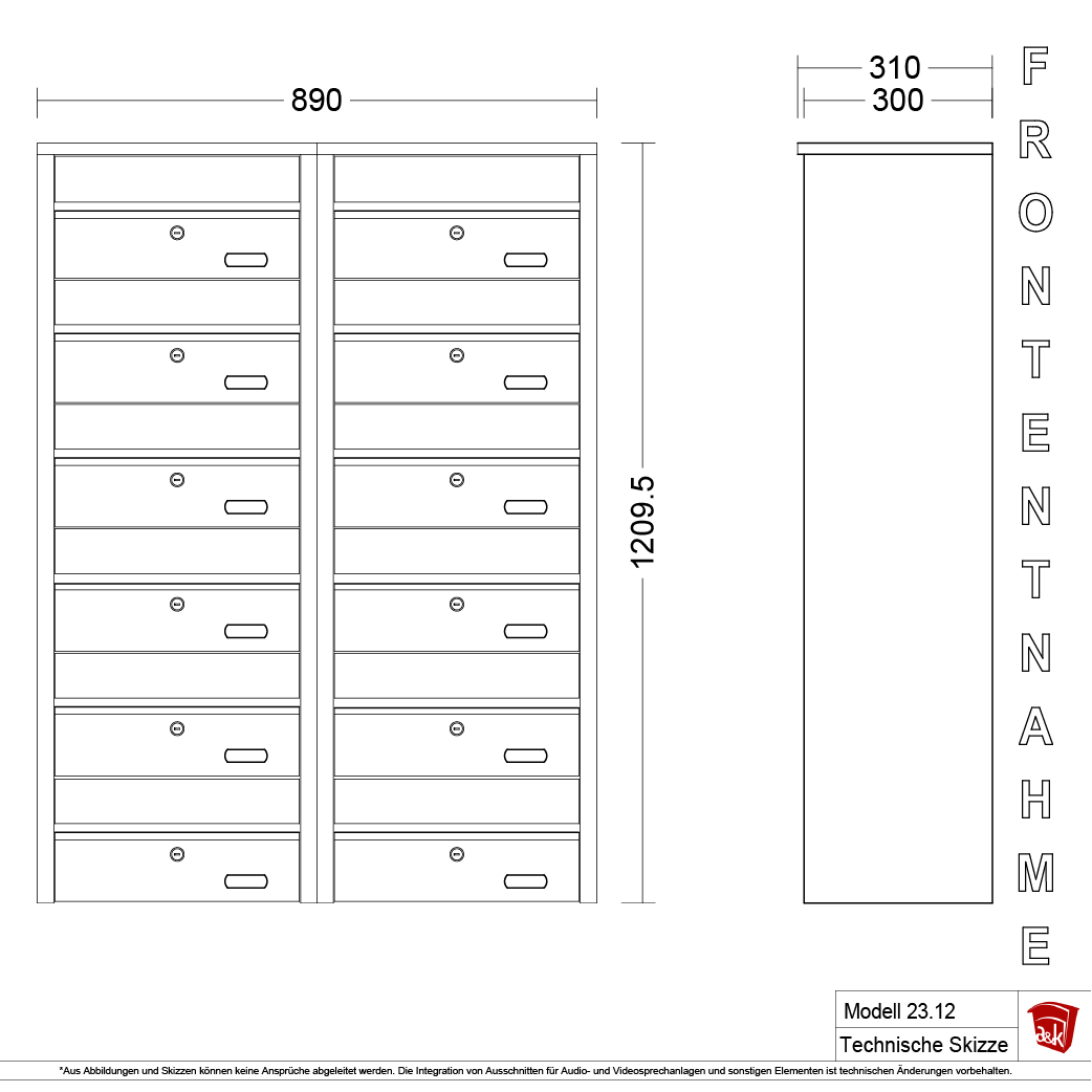 Briefkastenanlage 23.12