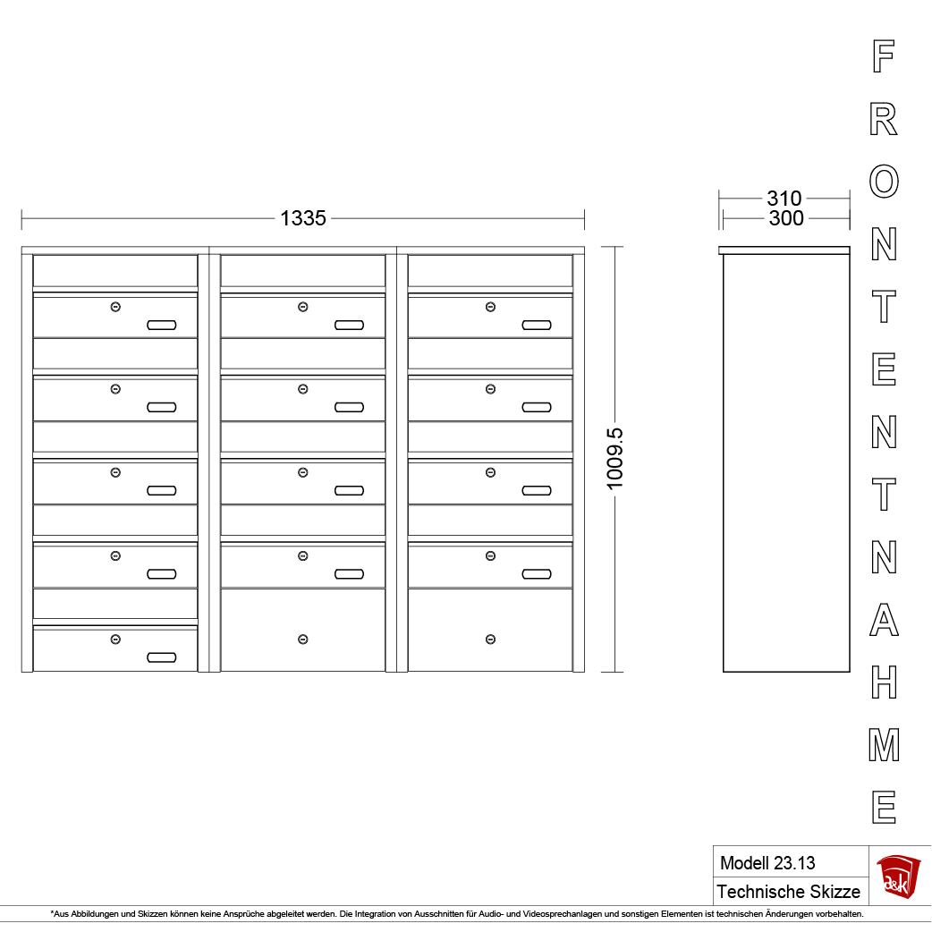 Briefkastenanlage 23.13