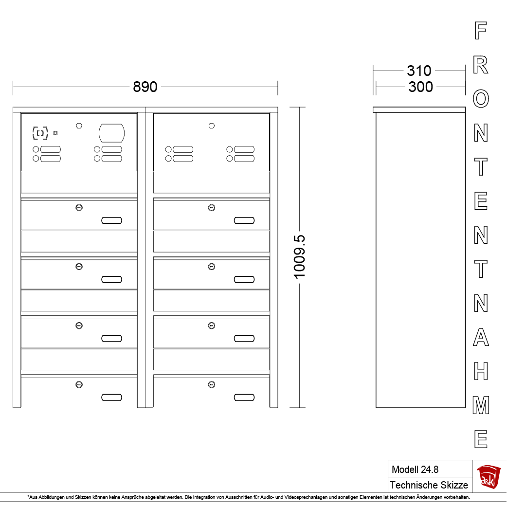 Briefkastenanlage 24.8