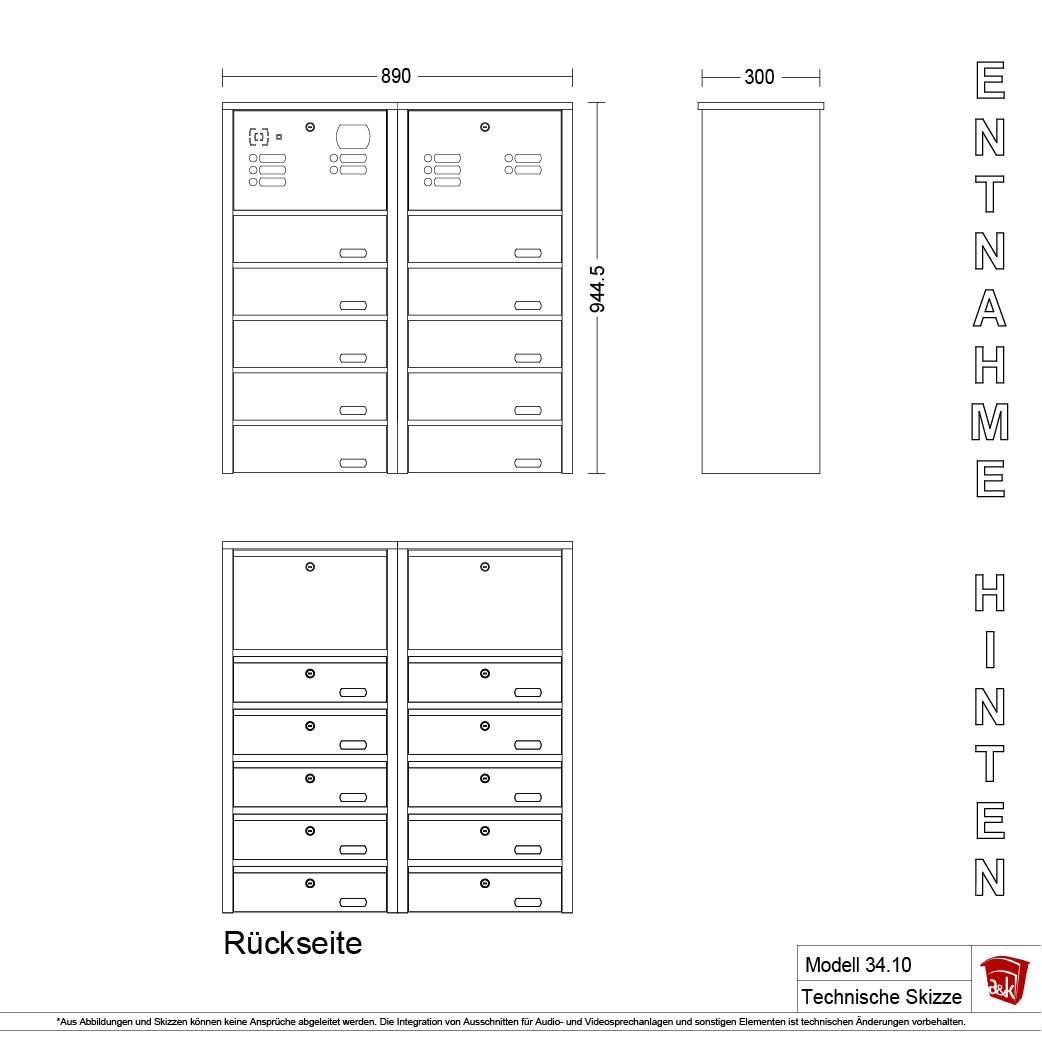 Briefkastenanlage 34.10
