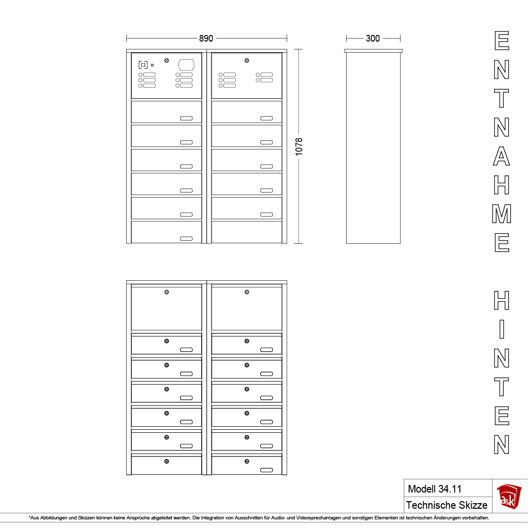 Briefkastenanlage 34.11