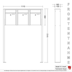 Briefkastenanlage 51.3 Hochformat