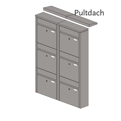 Briefkastenanlage 55.6Z Hochformat