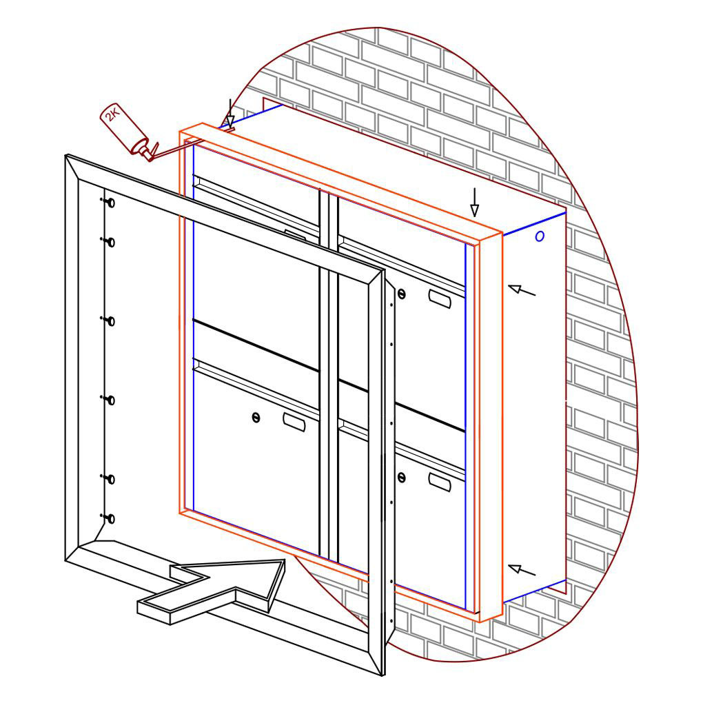 Mauerbriefkasten 66.6 Breitformat