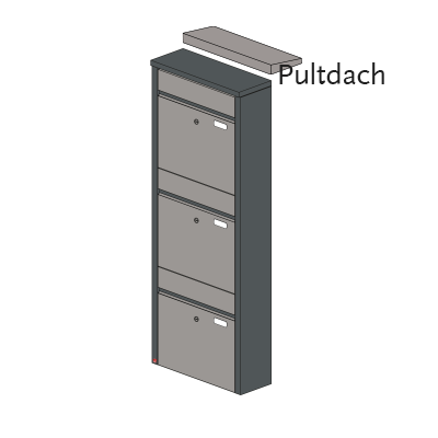 Briefkastenanlage 55.3Z Hochformat