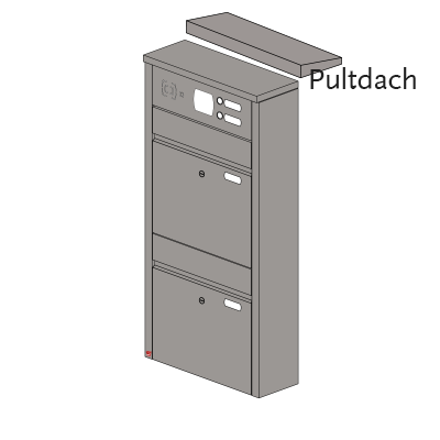 Briefkastenanlage 54.2Z Hochformat