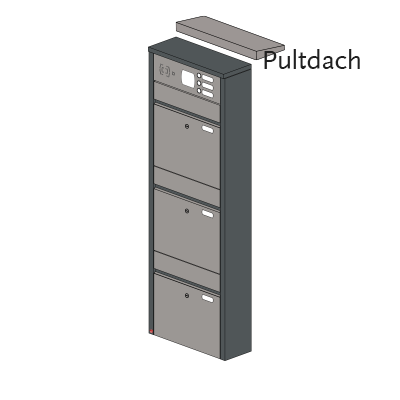 Briefkastenanlage 56.3Z Hochformat